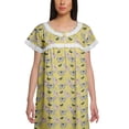 thumbnail image 3 of Moomaya Womens Printed Round Neck Nursing Sleepwear Cotton Poplin Nightdress, 3 of 5