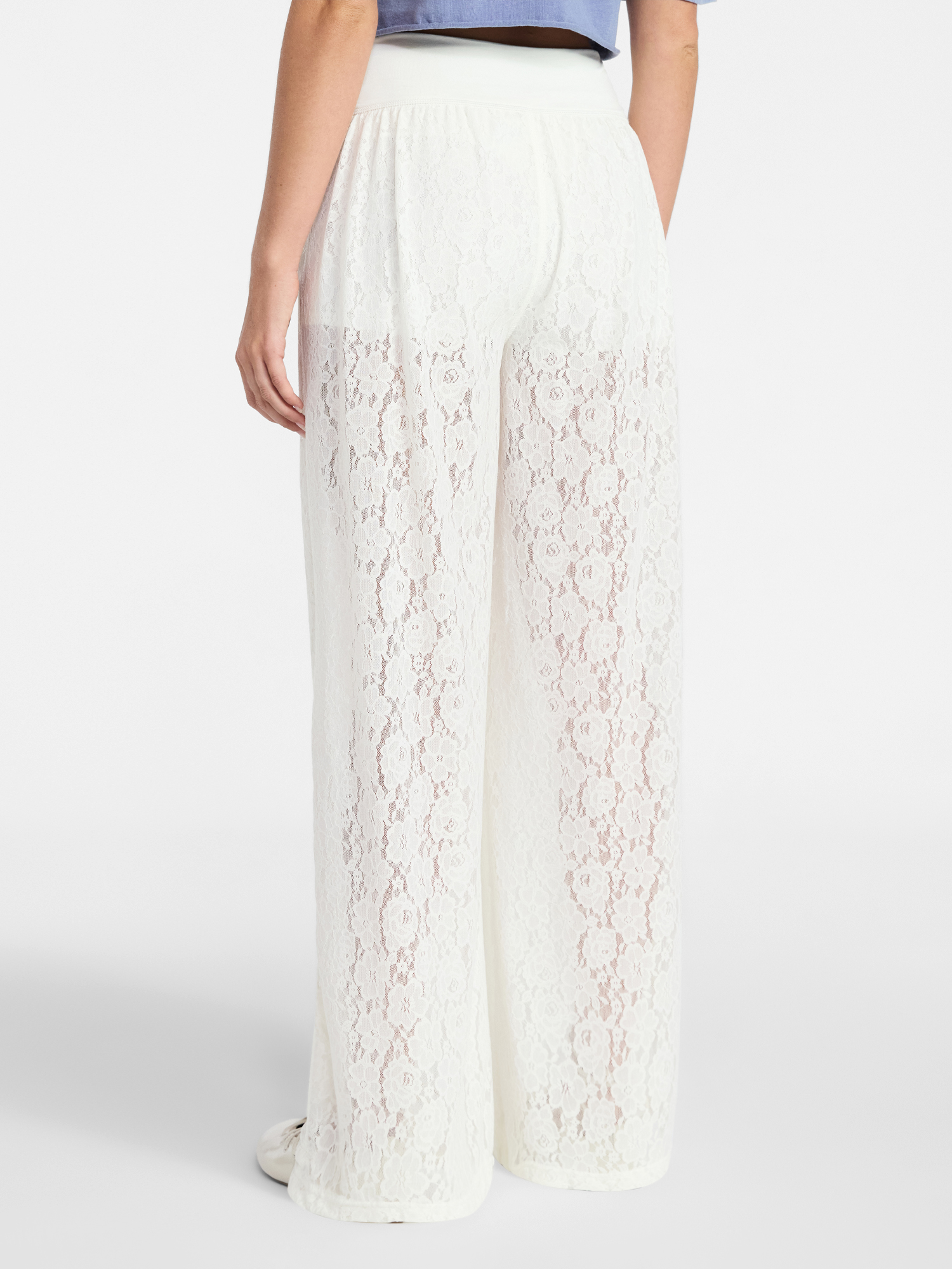 No Boundaries Lace Knit Wide Leg Pant, Women's