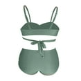 thumbnail image 4 of Women‘s Cross Bikini Set High Waist Wrap Two Piece Tummy Control Bathing Suits Push Up Swimsuits, 4 of 6