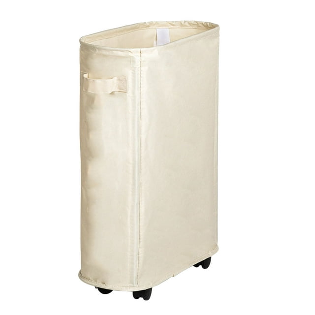 Rolling Laundry Basket, Oxford Cloth Yoga Mat Storage Basket with Wheels for Home
