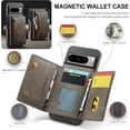 thumbnail image 3 of for Google Pixel 8 Pro Phone Protective Case, Magnetic Detachable Card Holder, Wireless Charging Back Cover, Soft Lining Outer Shell Compatible with Magsafe, Coin Purse with Stand, 3 of 8