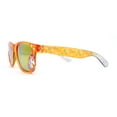 thumbnail image 3 of Girls Kid Size Rainbow Unicorn Badge Horn Rim Sunglasses Orange Mirror, 3 of 4