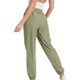 thumbnail image 5 of Tittly Baggy Pants Lounge Pants Women Teen Girls Bottom Sweatpants Baggy High Waist Elastic Jogger Pants Drawstring Athletic Pants Y2K Preppy Pants Sweatpants Women Womens Pants Green L, 5 of 6