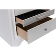 thumbnail image 3 of Chic White Wood Bedroom Nightstand with 3 Drawers, 3 of 3