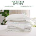 thumbnail image 2 of U by Bedsure White Comforter Set Full, 3 Pieces Prewashed Bed Comforter for All Seasons, 1 Lightweight Comforter and 2 Pillowcases, 2 of 5