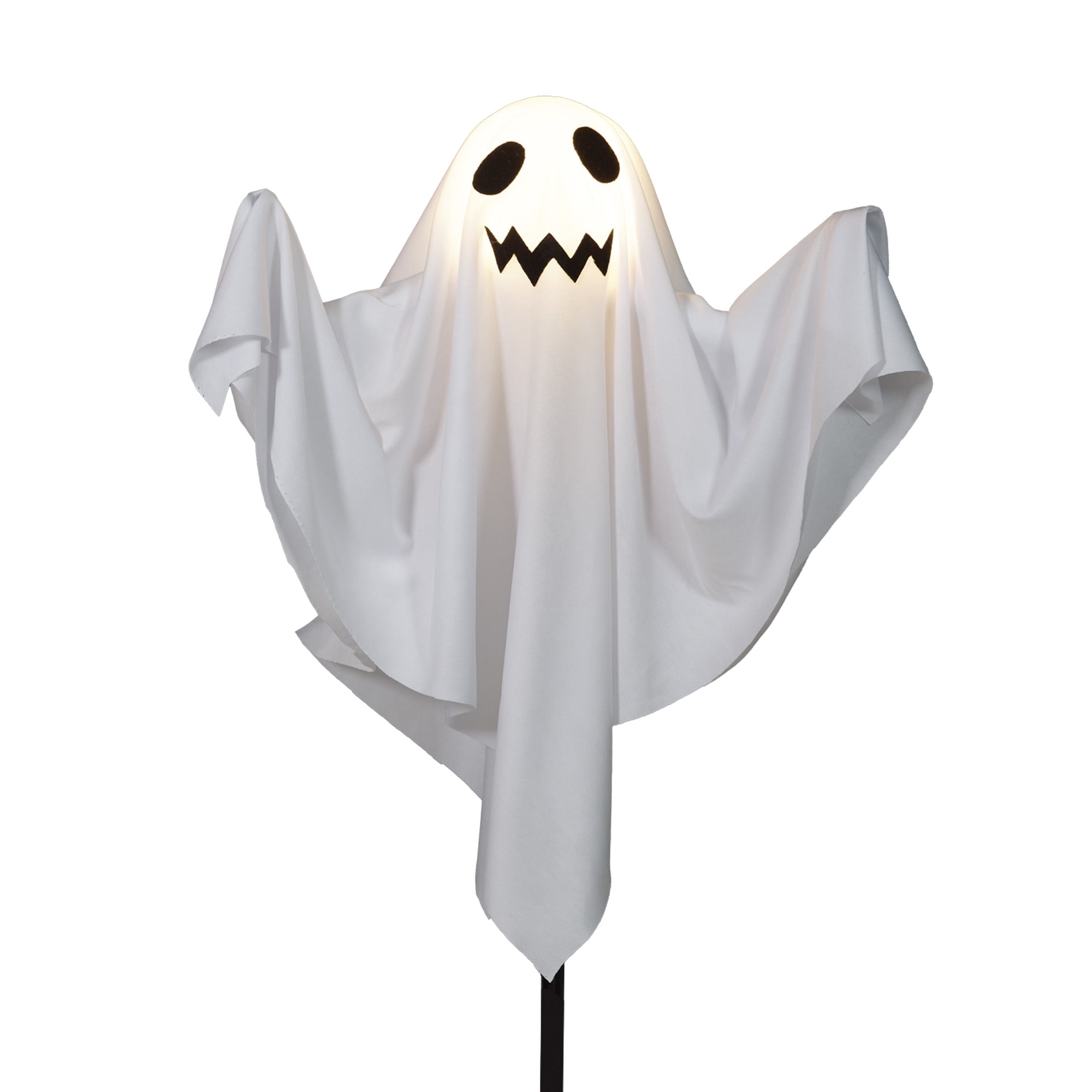 Fabric Ghost Pathmarker Lights, 3PC, Warm White LEDs, 6ft, Halloween Outdoor, by Way To Celebrate