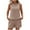 Khaki, variant on Aofany Womens Summer 2 Piece Outfits Vacation Casual Trendy Tank Tops Matching Shorts Sets Sleeveless Casual Outfits