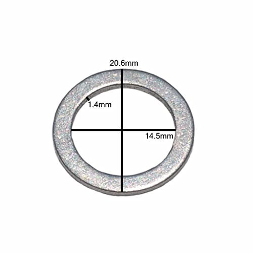 Buy Auto Supply # BAS03522 21513-23000 K9956-41400 50 Count M14 Aluminum Crush Washer Oil Drain Plug Gasket Aftermarket Replacement fits 095-147 I.D: 14.5mm / O.D: 20.6mm 