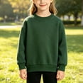thumbnail image 7 of Kid's Cotton Oversized Sweatshirt Crewneck Pullover Long Sleeve Lounge Top Solid Color Pullover Sweatshirt for Boys & Girls 0-10Years, 7 of 7