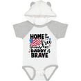 thumbnail image 3 of Inktastic Home of the Free Because My Daddy is Brave with Flag Boys or Girls Baby Bodysuit, 3 of 5