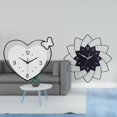 thumbnail image 2 of Reloj de pared creativo de acrílico con forma de corazón y flor, movimiento silencioso, arte decorativo para sala de estudio, dormitorio, cafetería, o, 2 of 8
