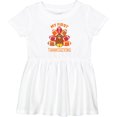 thumbnail image 3 of Inktastic My First Thanksgiving with Football Turkey Girls Baby Dress, 3 of 5