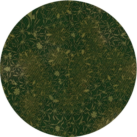 Ahgly Company Indoor Round Patterned Midnight Gray Area Rugs, 8' Round