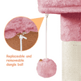 thumbnail image 5 of Alden Design 34.5" H Cat Tree Tower with Condo and Perches, Pink, 5 of 9