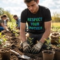 thumbnail image 4 of Mens Respect Your Mother T Shirt Funny Sarcastic Planet Earth Day Nature Tee for Guys Graphic Tees, 4 of 9