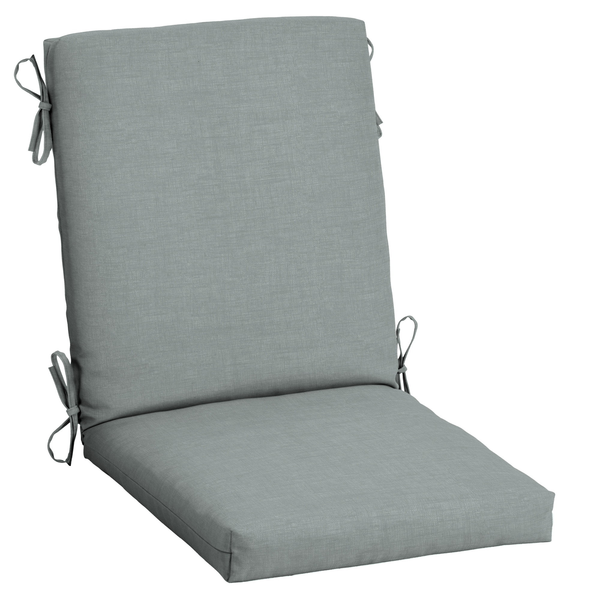 Arden Outdoor Dining Chair Cushion Set, Stone Grey