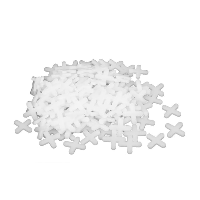 Unique Bargains Wall Floor Tile Plastic Cross Spacer 5mm White 200pcs