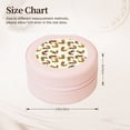 thumbnail image 2 of Yiaed Boho Chicken Print Travel Jewelry Case Bridesmaid Gift Boxes Jewelry Travel Organizer Small Round Jewelry Box Mini Storage-Pink, 2 of 7