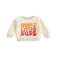 thumbnail image 1 of Bébé Garçons Halloween Sweat-Shirts à Manches Longues Cartoon Lettre Imprimé Pull Enfant Automne Tops, 1 of 8