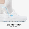 thumbnail image 3 of KOLILI Wide Toe Box Sneakers Women Hands Free Slip On Nurse Shoes Non Slip Work Shoes Women Wide Width All White 8 US/40 EU, 3 of 7