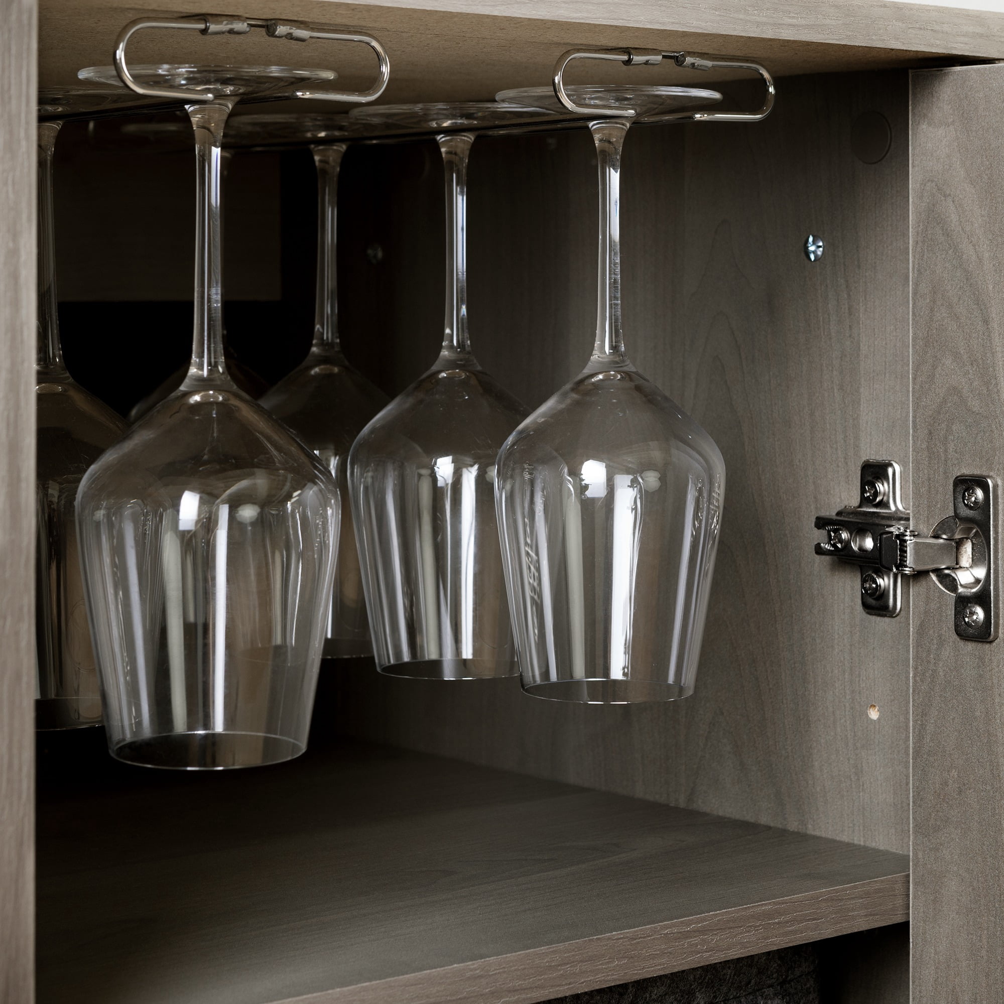 South Shore Vietti Bar Cabinet with Storage, Gray Maple