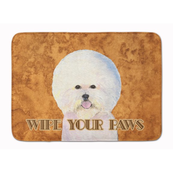 Carolines Treasures SS4878RUG Bichon Frise Wipe your Paws Machine Washable Memory Foam Mat 19 X 27" multicolor