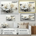 thumbnail image 4 of Designart "Neutral Floral Peace II" Flowers Floater Framed Wall Art Prints, 4 of 5