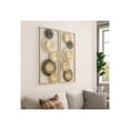 thumbnail image 2 of Pierced Disc Metal Wall Panels for Home Decor - Mounted Wall Art for Living Room, Bedroom, and Bathroom - Hanging Decor Accents for Entryway or Hallway Display - Set of 2, 32", Gold & Black, 2 of 11
