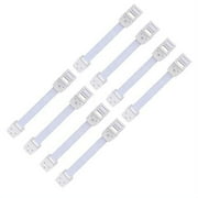 COCOLi Anti-Tip Furniture Straps, Adjustable TV Safety Straps,8 Pack Wall Anchor for Earthquake Resistant, Heavy Duty Mounting Straps for Baby Proofing & Child Safety(White)