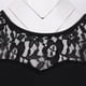 thumbnail image 5 of Vestido de fiesta de noche de Navidad con cuello redondo y manga corta de encaje con estampado vintage para mujer Pompotops  ghjkhdj15128, 5 of 8