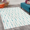 thumbnail image 2 of Arrow Decorative Rug, Hand Drawn Repetitive Sticks Pattern Vintage Tribal Illustration Art Print, Quality Carpet for Bedroom Dorm and Living Room, 6 Sizes, Dark Seafoam, by Ambesonne, 2 of 4