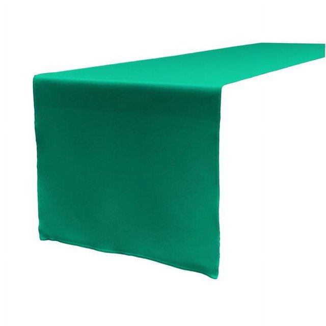 TCpop14x108-JadeP53 LA Linen Chemin de Table en Popeline de Polyester, Jade - 14 x 108 Po.