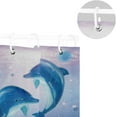 thumbnail image 5 of Lovable Dolphin Family Bath Shower Curtain Liners 60x72in, 100% Polyester Waterproof Bath Curtain with C-Shaped Hooks for Bathroom Decoration 1 Panel, 5 of 5