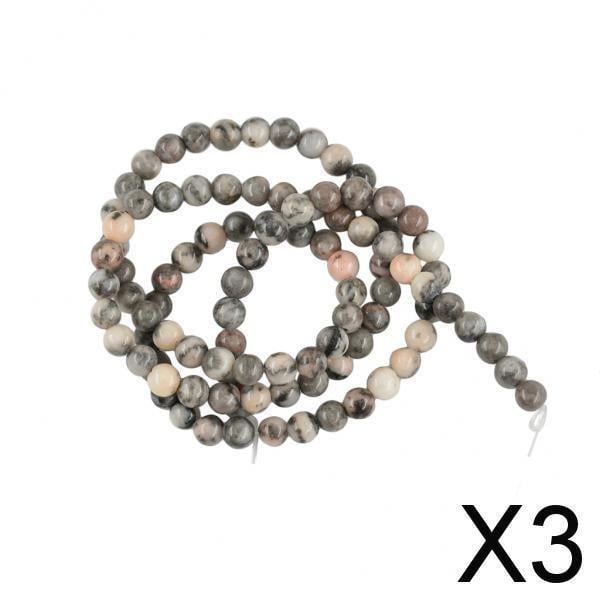 Hilo de Cuentas Sueltas Redondas de 3x/10mm para Pulsera Collar Pendientes Fabricación de Joyas 3 piezas Soledad