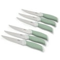thumbnail image 4 of Oster Linbergh 14 Piece Stainless Steel Cutlery and Cutting Board Set in Green with Soft-Grip Handles, 4 of 6