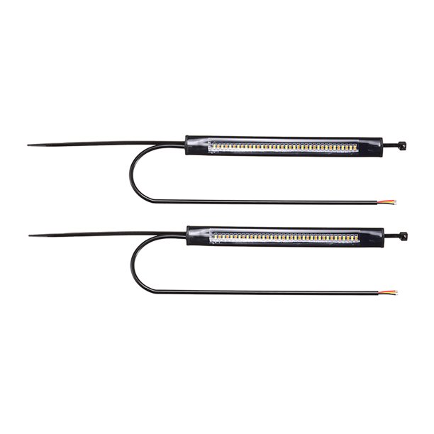2 Uds 36 Luces LED Motocicleta Bsvklp Ámbar Señal Blanco Flash Circulación Diurna Anillo Barra Delantera