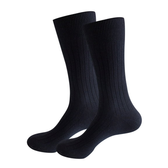 IWRICH Men's Traditional Mid Calf Tube Socks Knitted Bavarian Oktoberfest Socks 3-Navy