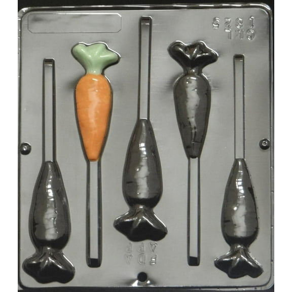 1825 Carrot Pop Lollipop Chocolate Candy Mold
