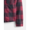thumbnail image 3 of Wonder Nation Boys' Brushed Knit Flannel Shacket with Long Sleeves, Sizes 4-18 & Husky, 3 of 3