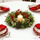 thumbnail image 1 of Corona navideña con velas y flores artificiales | Centro de mesa de 28 cm para decorar la mesa del comedor | Decoración para bodas y el hogar, 1 of 6