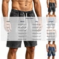 thumbnail image 5 of HappyYEE Men’s Jean Shorts, Loose Vintage Washed Denim Shorts Elastic Waist Casual Summer Jean Bottoms with Pockets S, 5 of 5