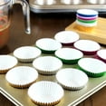 thumbnail image 4 of Eoonfirst Mini Moldes De Aluminio Para Cupcakes, Vasos De Papel Para Hornear Para Muffins De Acción De Gracias, 300 Piezas (Oro Rosa), 4 of 5