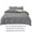 Light Gray, variant on HCBY Narrow​Twin Size 4-Piece Duvet Cover Set Includes 1 Duvet Cover (59"x78") 2 Pillow Shams 1 Flat Sheet Soft Breathable for All Seasons Dark Gray