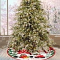 thumbnail image 7 of Cheers.US Christmas Tree Skirt - Snowman Christmas Tree Decorations, 36 Inch Red Tree Skirt Rustic Country Xmas Tree Holiday Party Decor Indoor Outdoor Holiday Ornaments, 7 of 7