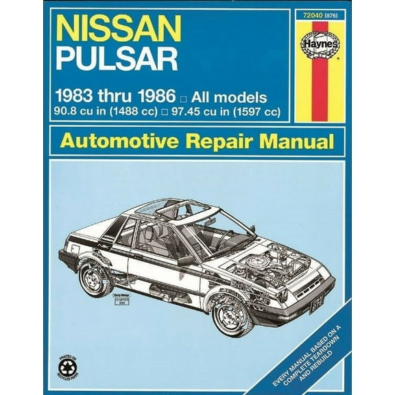 haynes 72040 nissan pulsar 83-86