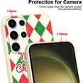 thumbnail image 3 of Christmas Beige Print Phone Case for Samsung Galaxy S20 FE/S20 Lite 6.5", Aesthetics Pattern Design Soft Silicone Xmas Cases, Shockproof Bumper Protector Camera Girls Women Cover, Christmas Grid, 3 of 6