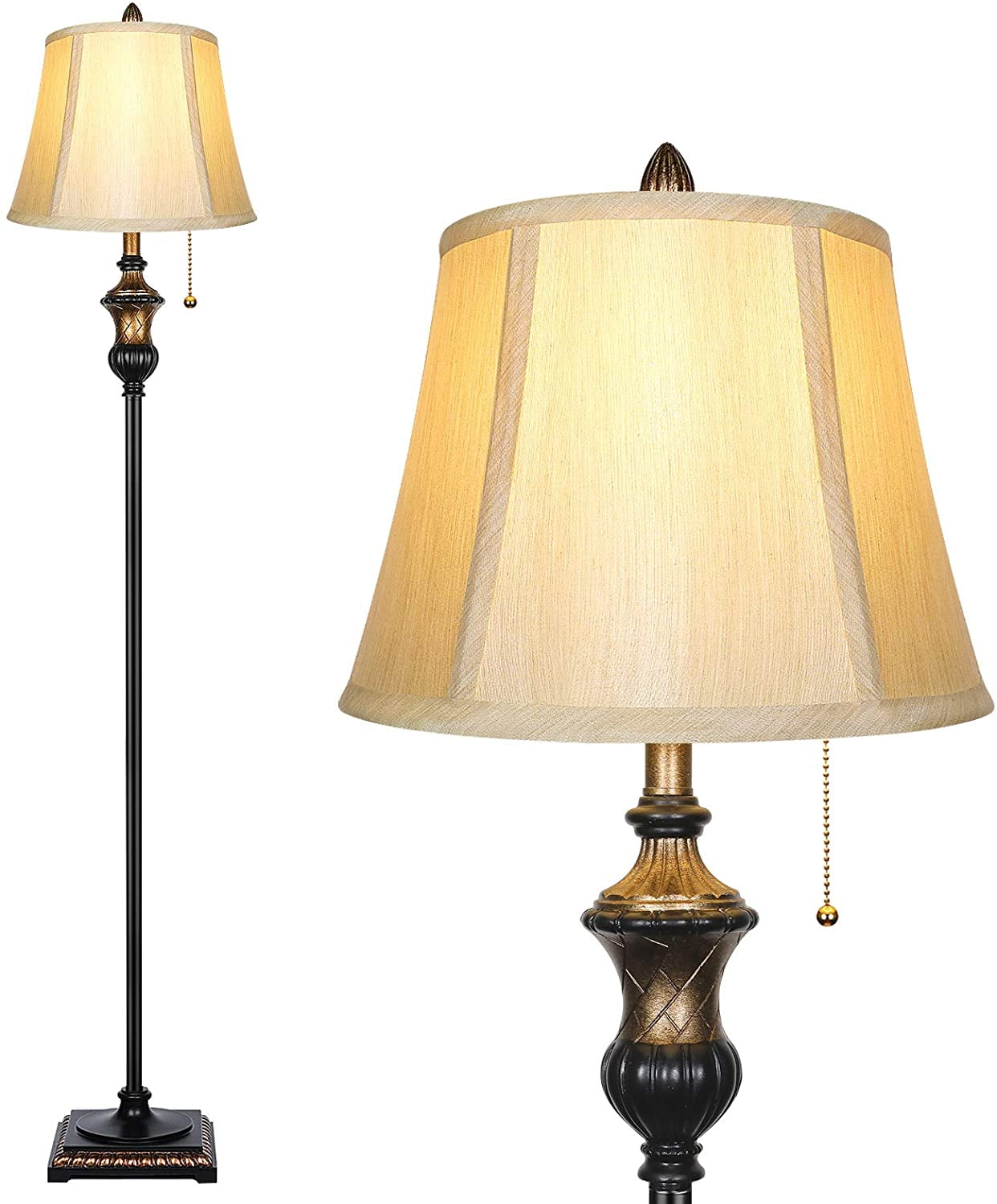 Tobusa Traditional Floor Lamp Classic, Tall Floor Standing Lamps
