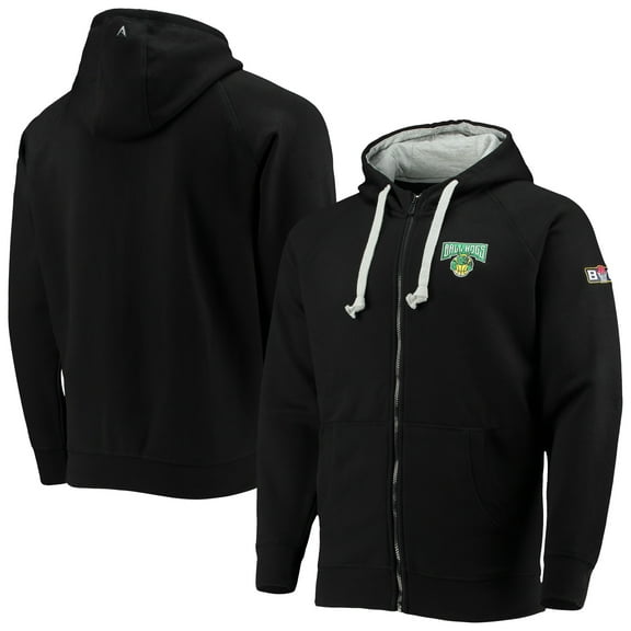 Men's Antigua Ball Hogs Black Logo Victory Full-Zip Hoodie