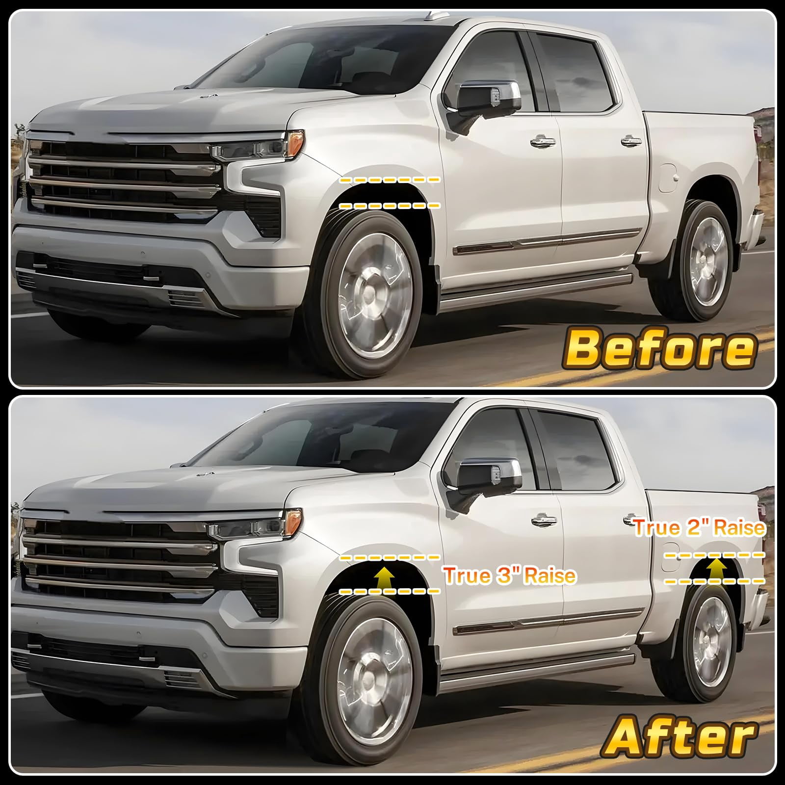 2" Leveling Kit Compatible with 2007-2024 Chevy Silverado 1500 Avalanche Suburban Tahoe | GMC Sierra Yukon XL1500