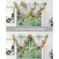 thumbnail image 5 of Waterfall Valances for Windows, Eucalyptus Leaves Kitchen Sheer Valance Curtains, Yellow Sunflower Lavender Farmhouse Rod Pocket Elegant Swag Valances for Living Room Bedroom, 47.2"x38.5", 3 Panel, 5 of 8